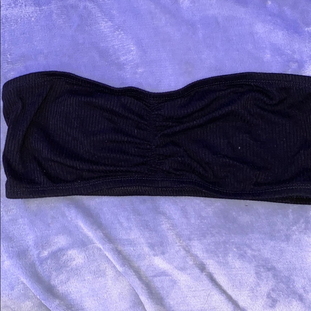 Blank ribbed bandeau